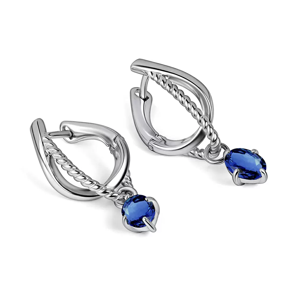 Серьги подвесные 02-5785.0ГТС-00 серебро_1