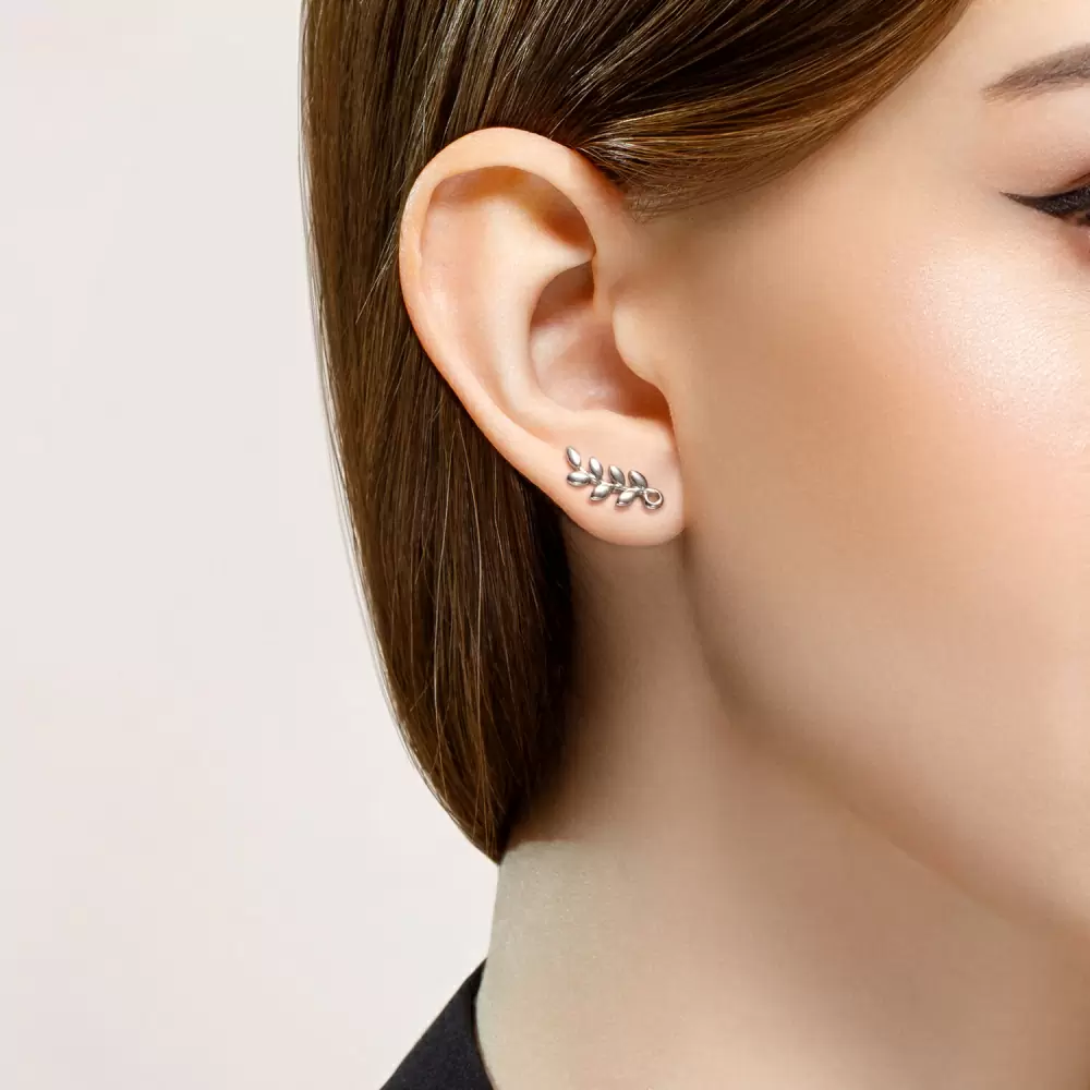 Серьги каффы 94025959 серебро Лист_1