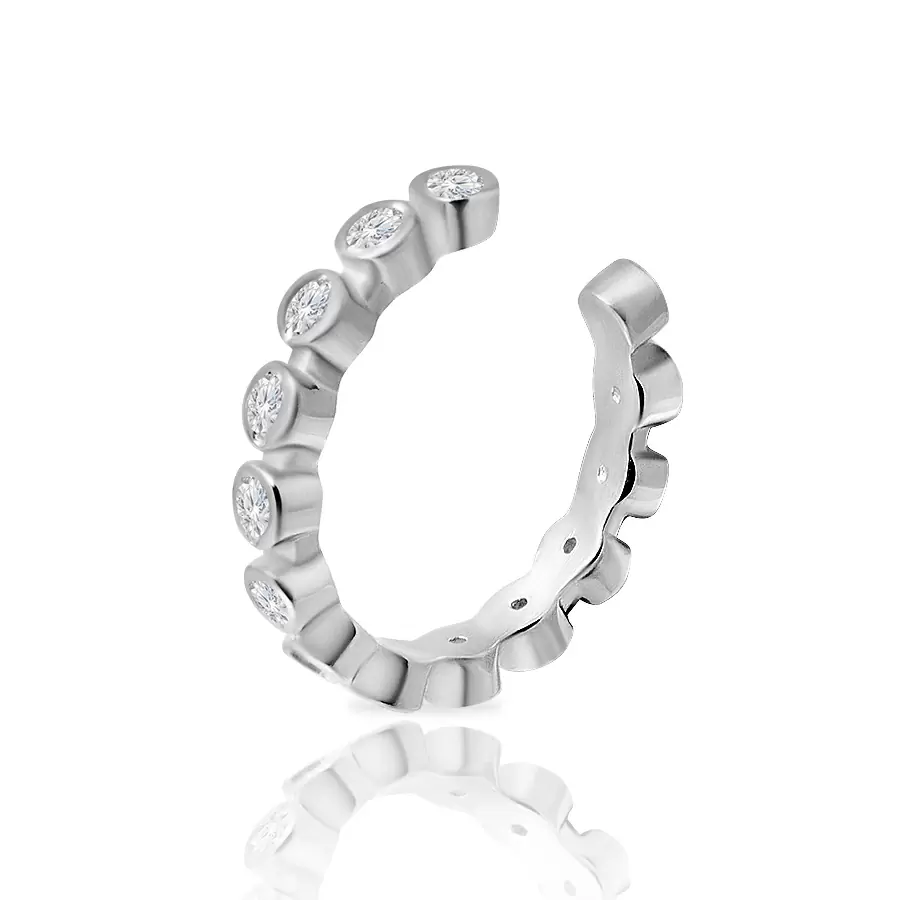 Серьги кафф 53142 серебро