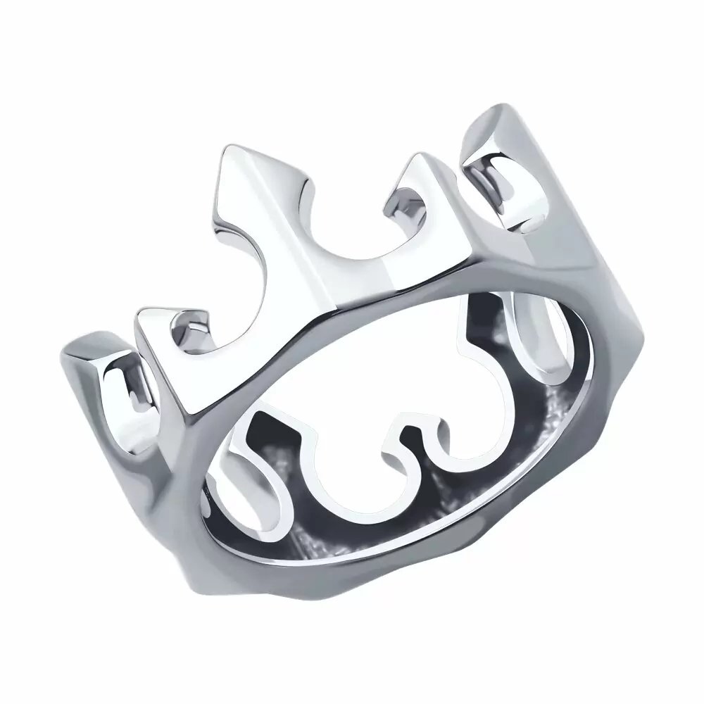 Кольцо 94014190 серебро Корона