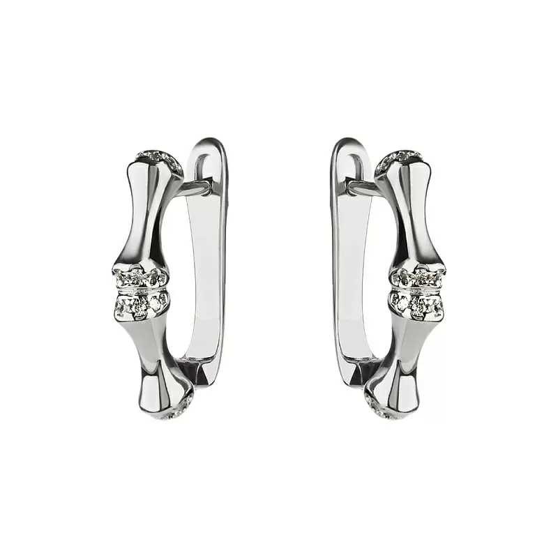 Серьги SET15289E серебро бамбук