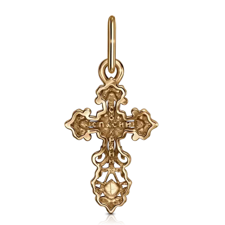 Крест христианский Кр102-2573 золото_1