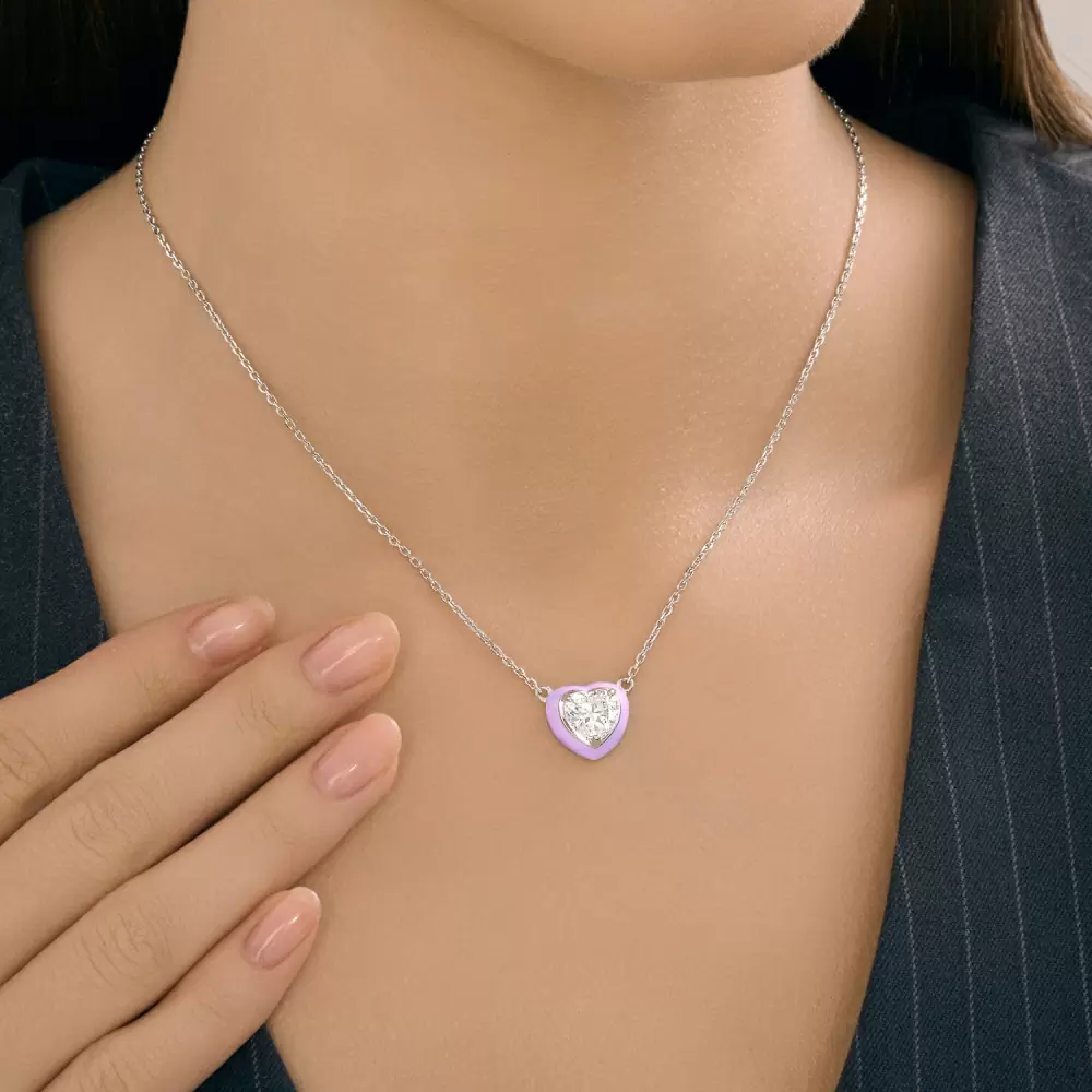 Колье 94071252 серебро Сердце_1