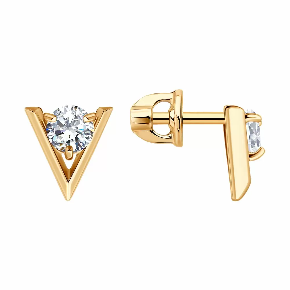 Серьги пусеты 0200724 золото_0