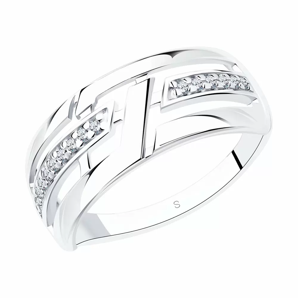 Кольцо 94012614 серебро