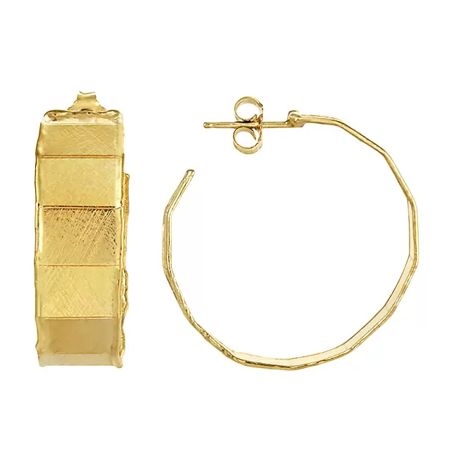 Серьги конго SOR55GR-G серебро