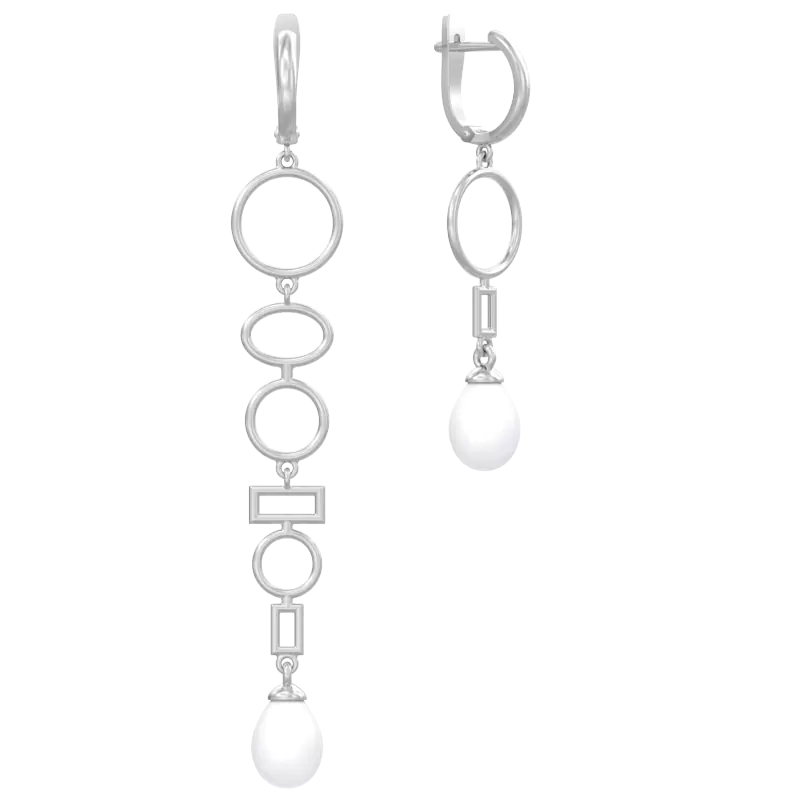 Серьги подвесные 1050912-01250-2S серебро