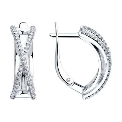 Серьги 94025718 серебро