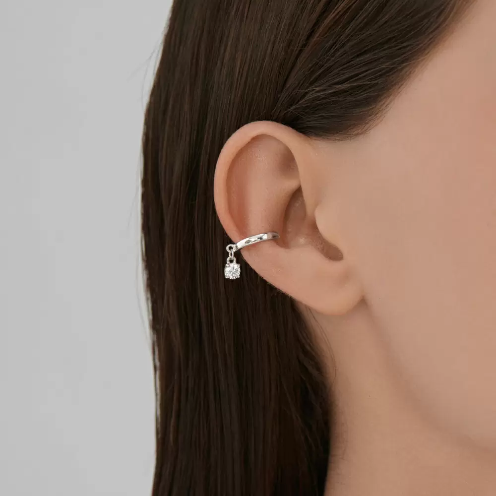 Серьги кафф 94170384 серебро