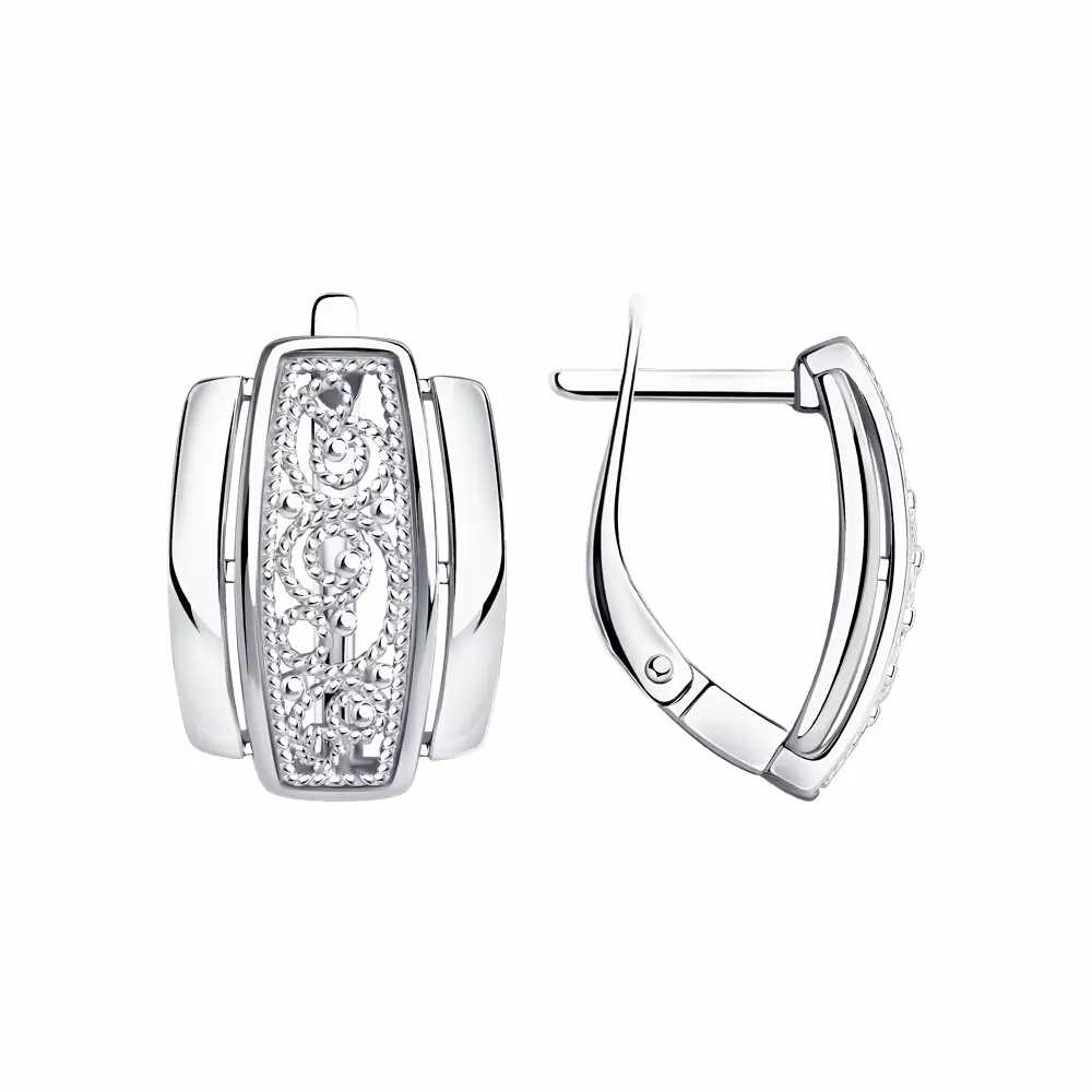 Серьги 94-120-00655-1 серебро