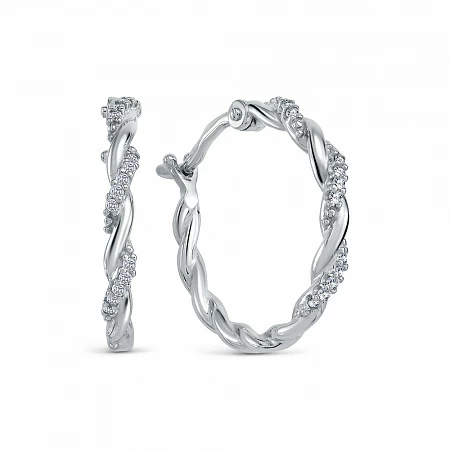 Серьги конго СФЗ1152В серебро