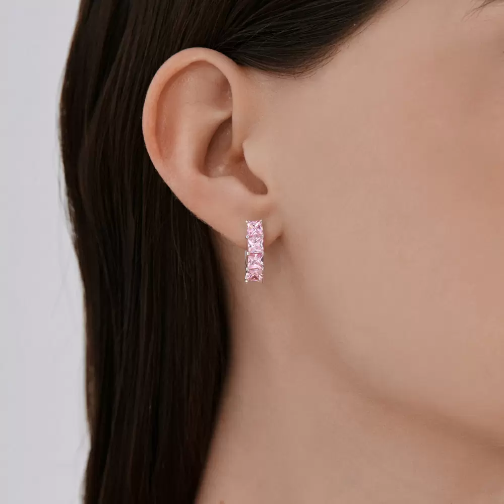 Серьги дорожка 94027060 серебро