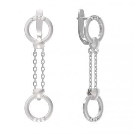Серьги подвесные 1047072-01110 серебро