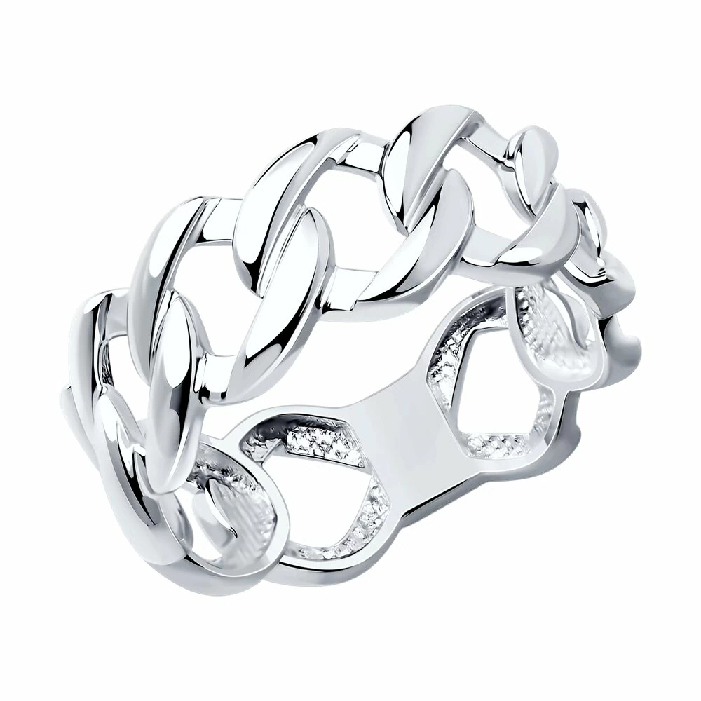 Кольцо 94013688 серебро Цепи_0