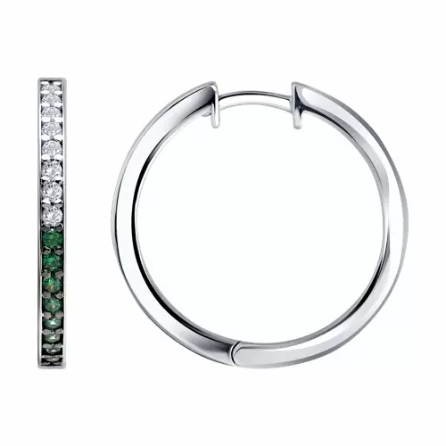 Серьги конго 94027749 серебро Дорожка_0