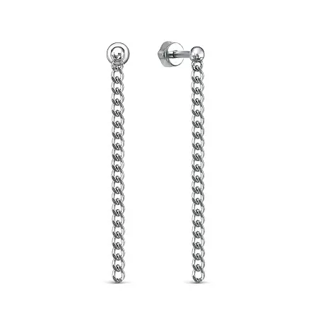 Серьги подвесные СБК1508В серебро