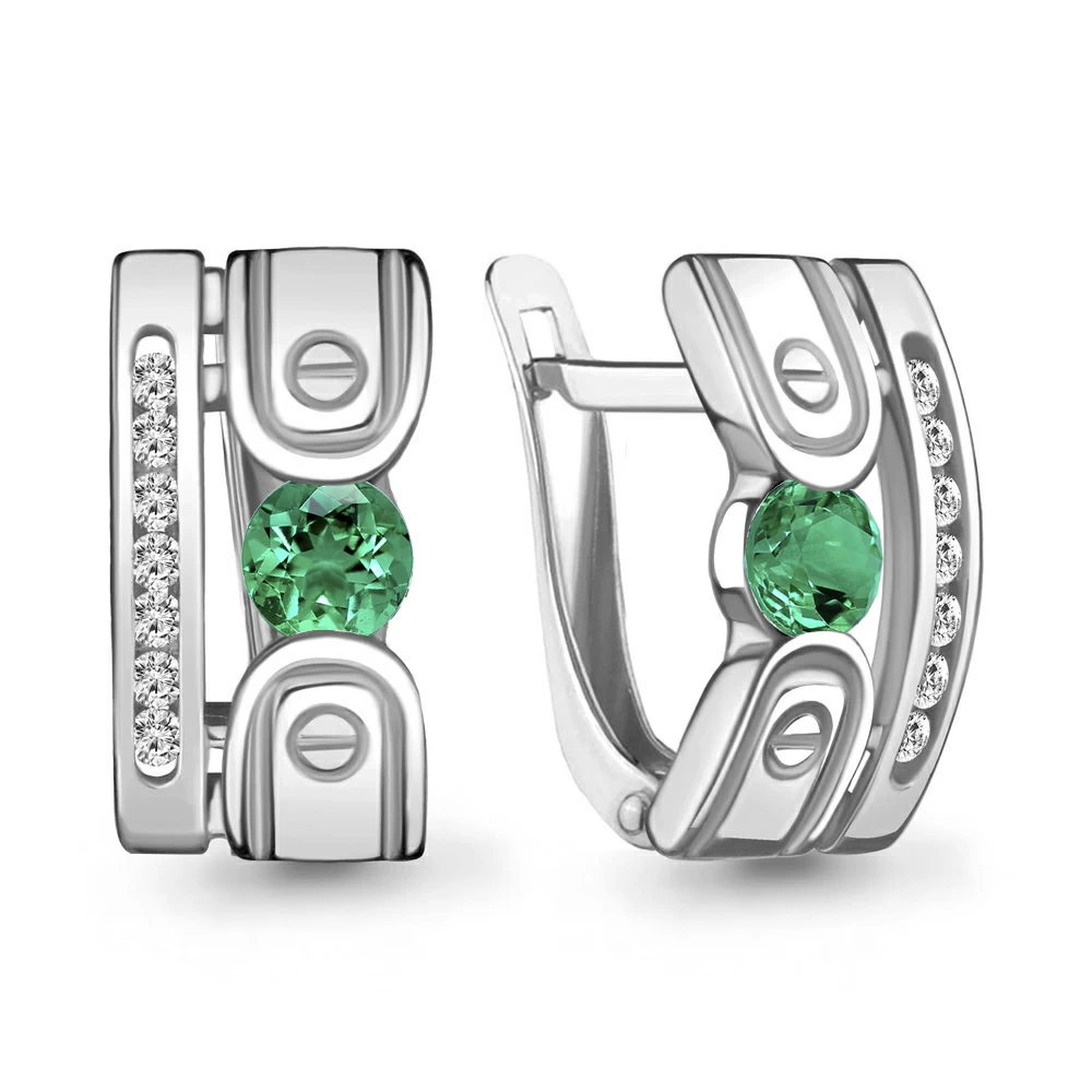 Серьги 48510АГ.5 серебро Картье винт
