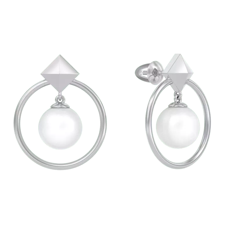 Серьги подвесные 1049642-01250-2S серебро