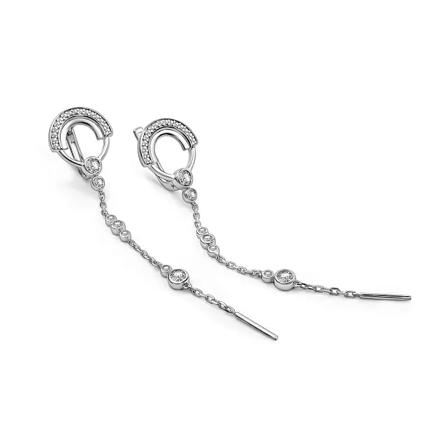Серьги подвесные 02-5556.00КЦ-00 серебро