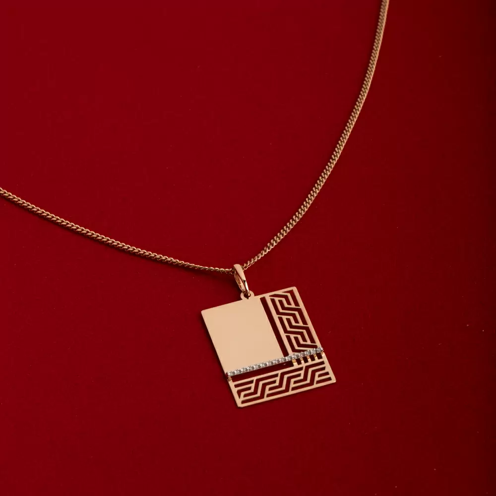 Подвеска 500733-1102 золото Прямоугольник