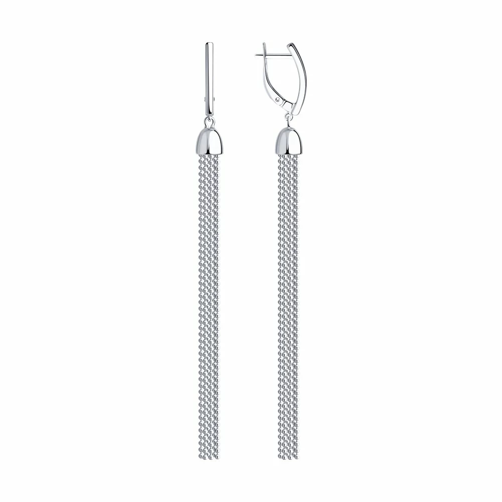 Серьги подвесные 94023996 серебро Цепи_0