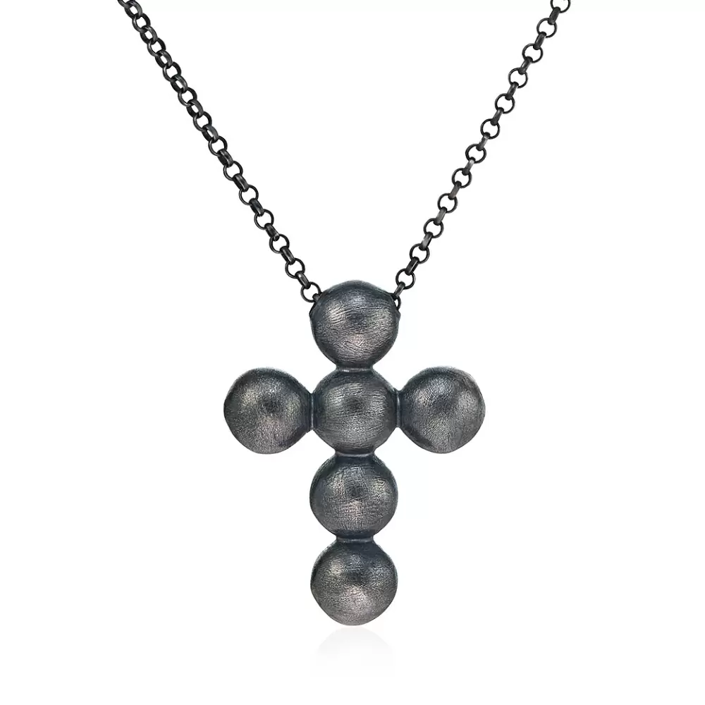 Колье NK091563NIN-M серебро Крест_0