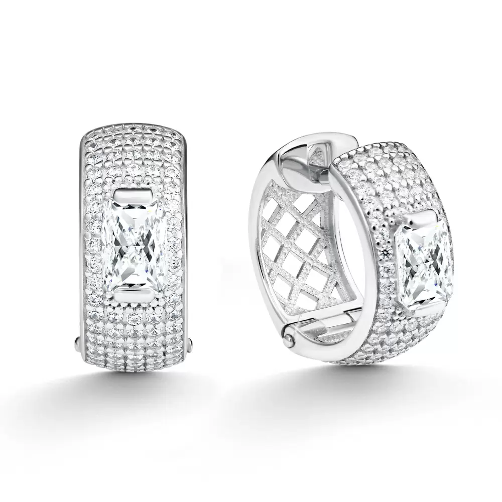 Серьги конго 02-5536.00КЦ-00 серебро