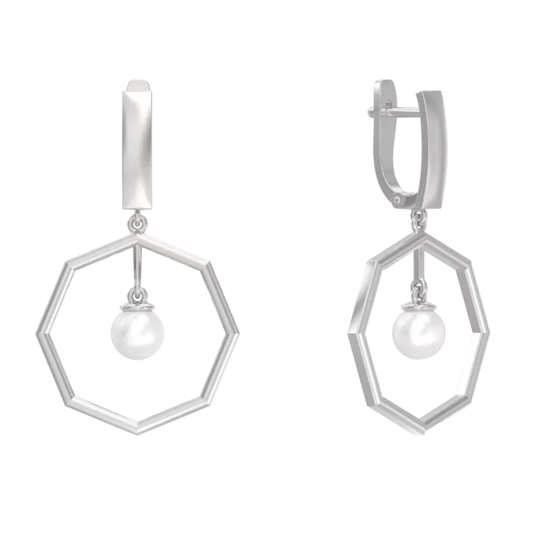 Серьги подвесные 1047992-01250-2S серебро