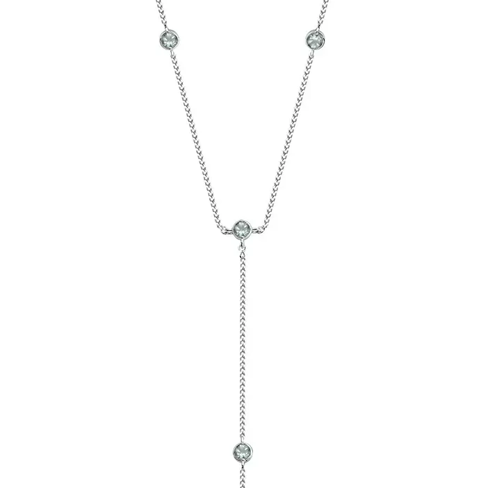 Колье галстук Кц-2293рс16139 серебро_0