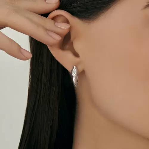 Серьги 94027115 серебро Булгари Змея