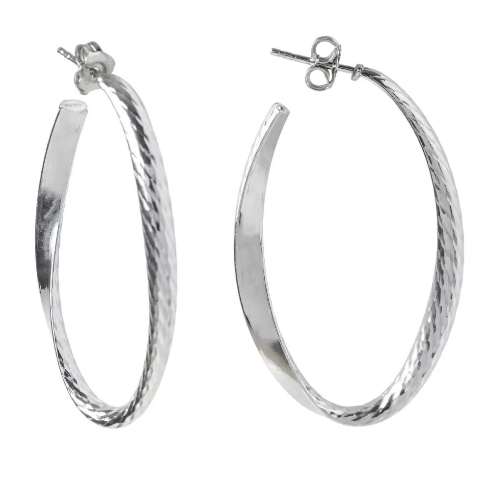 Серьги конго E60903r серебро