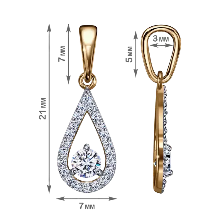 Подвеска П132-3858 золото