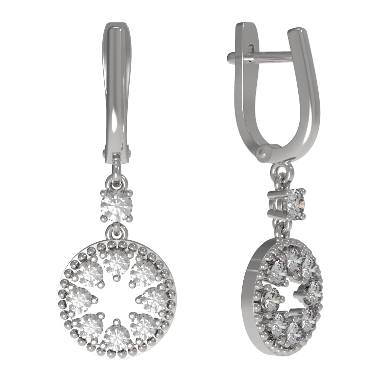 Серьги подвесные 1034862-01110 серебро