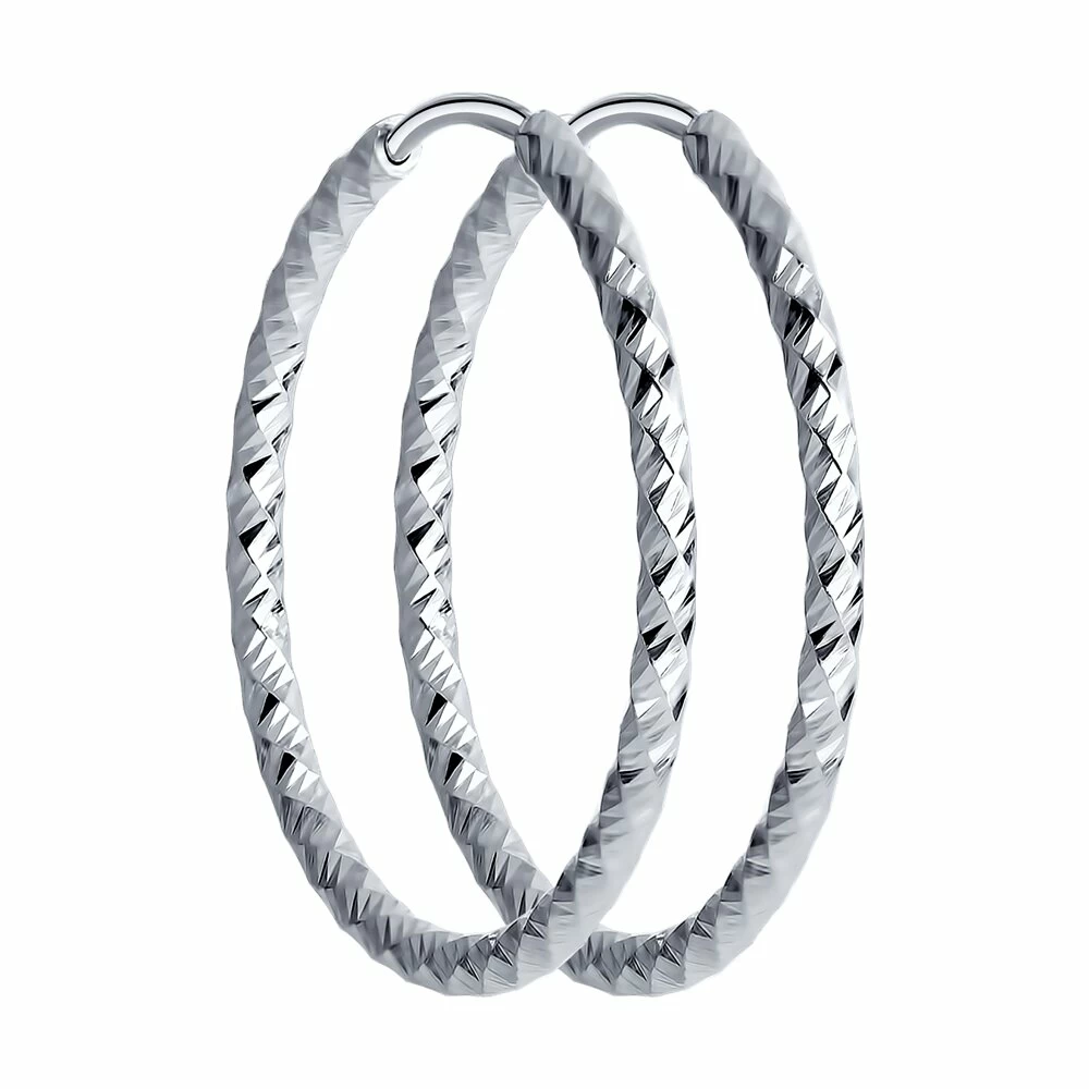 Серьги конго 94140030 серебро_0