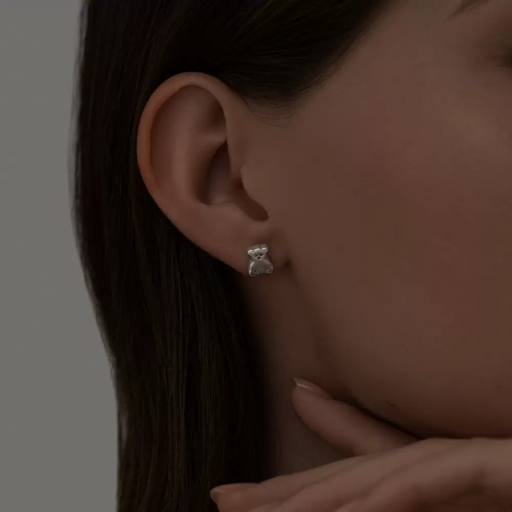 Серьги пусеты 94025945 серебро Тоус_2