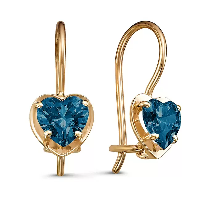 Серьги 128660 золото Сердце