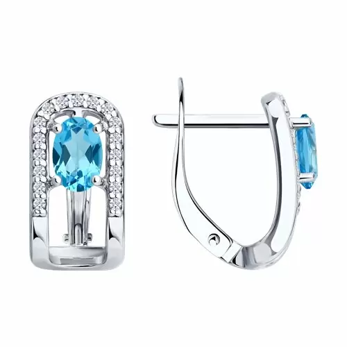 Серьги 92025334 серебро
