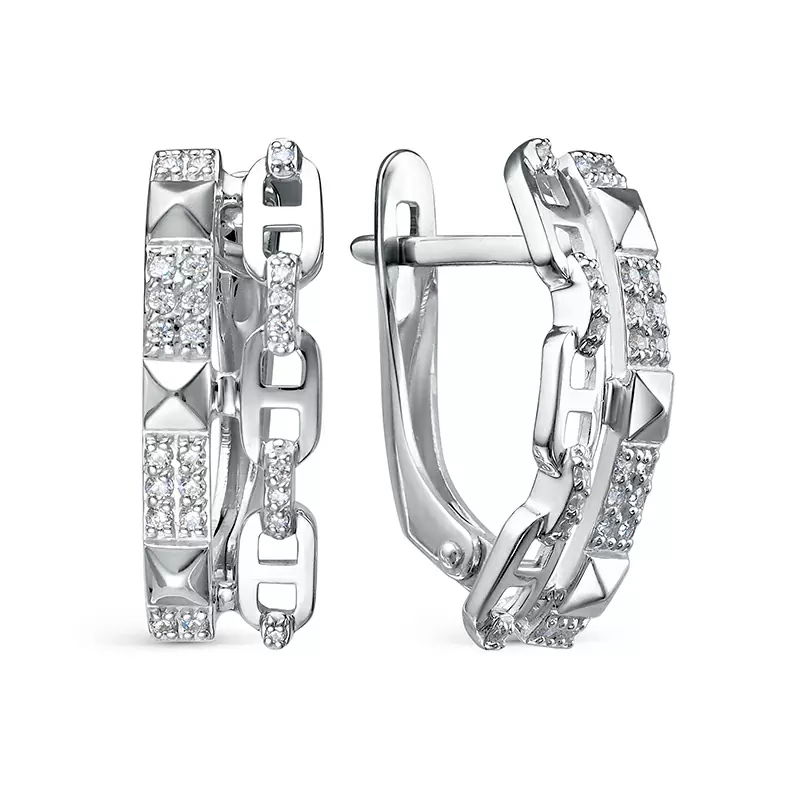 Серьги с1205435 серебро Картье шипы