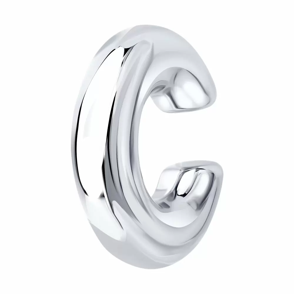 Серьги кафф 94170426 серебро бублик_0