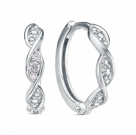 Серьги конго СКЛ1451В серебро