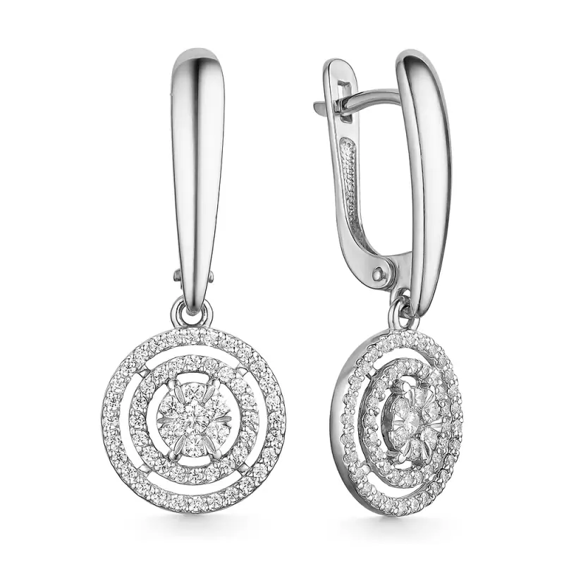 Серьги подвесные С.462-220 золото