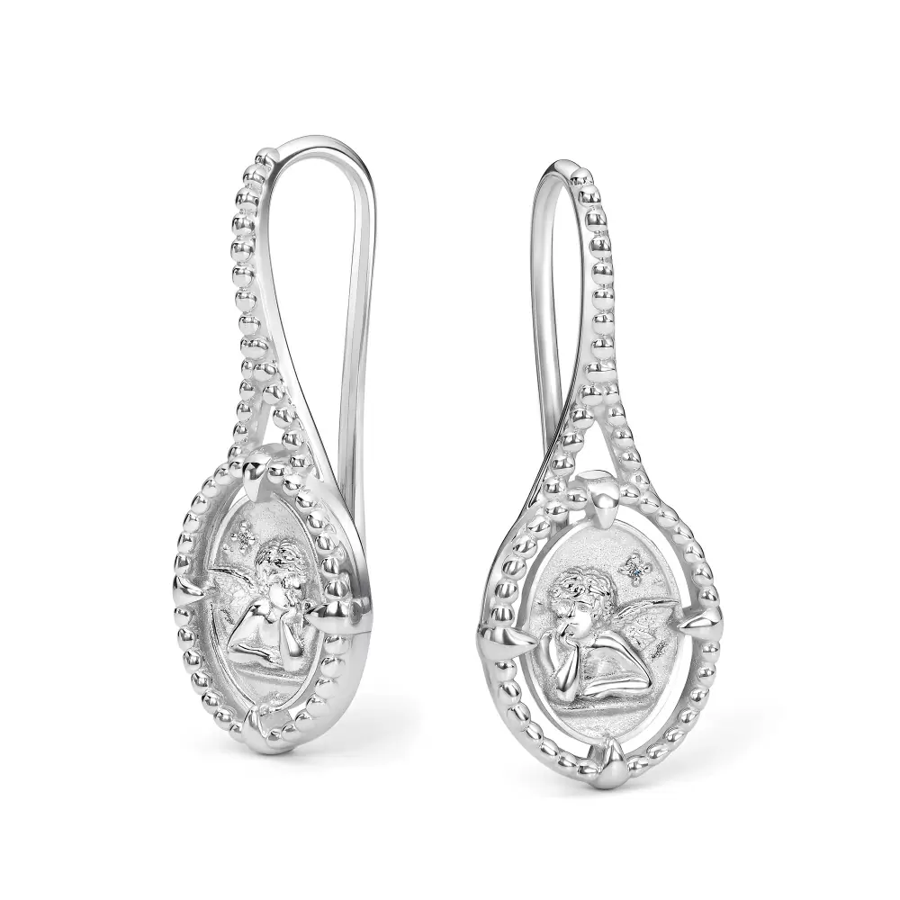Серьги 02-5726.000Б-00 серебро Ангел