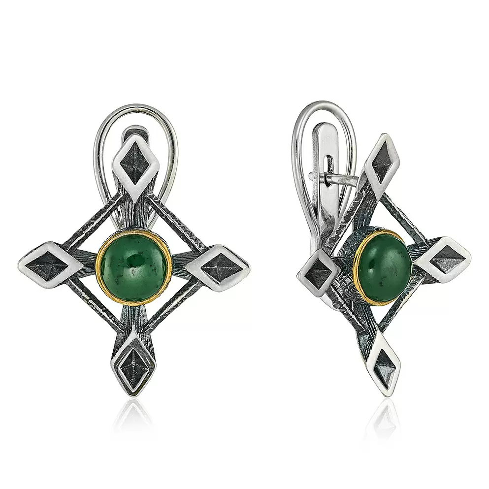 Серьги ER091555NPH-CRD-M серебро
