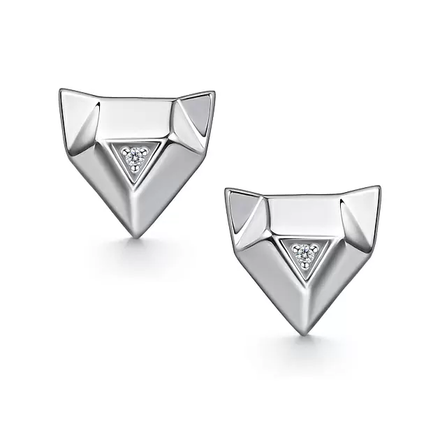 Серьги пусеты 02-4787.000Б-00 серебро Лиса_1