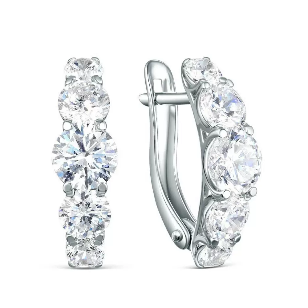 Серьги дорожка BR2139921010W золото Дорожка