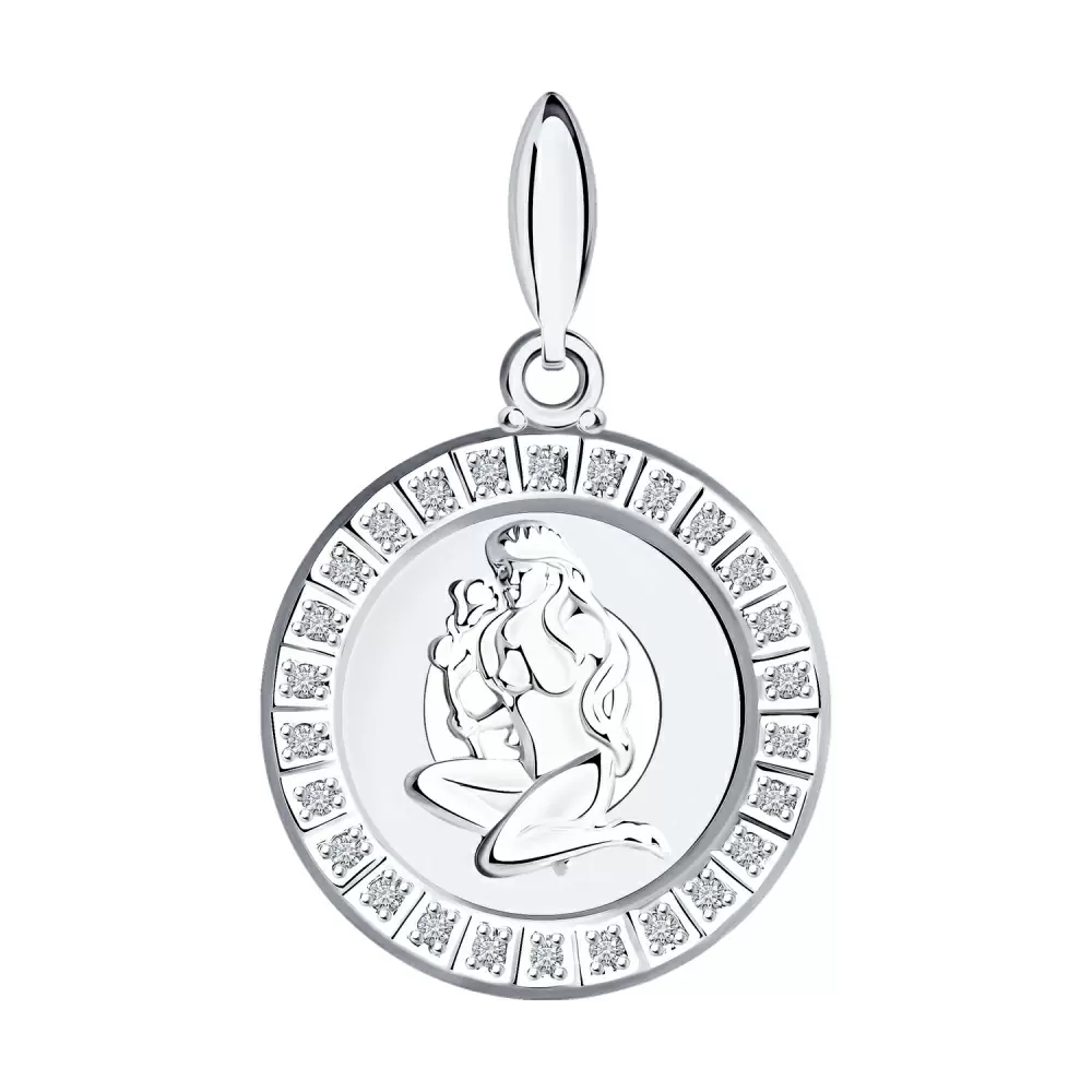 Подвеска знак зодиака 94031388 серебро Дева