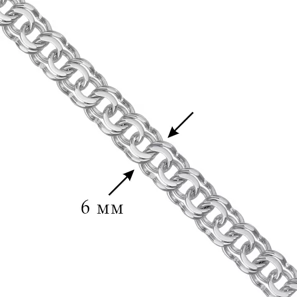 Цепь НЦ22-052Ю-3 d0.90 серебро Полновесная_1