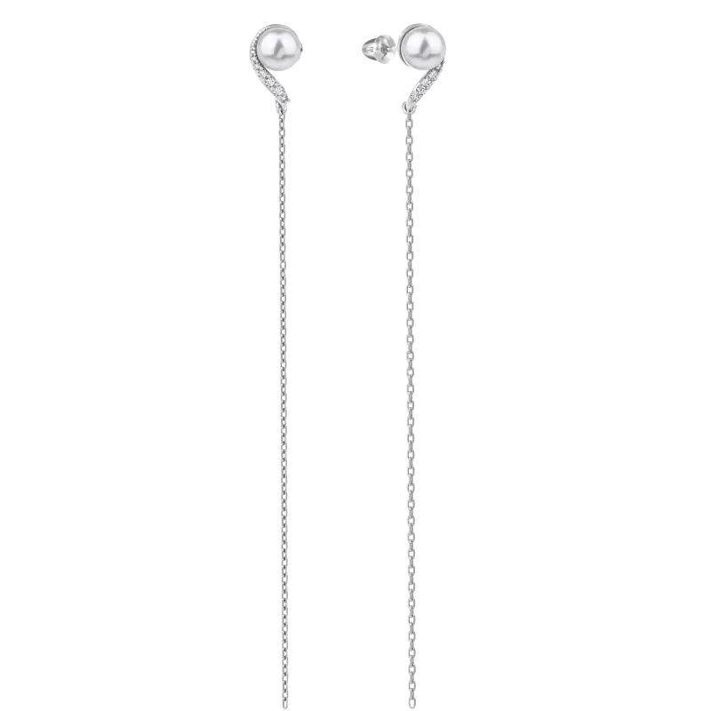 Серьги подвесные 1059752-01110-2S серебро_0