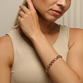 Браслет классический Бисмарк.Б150 золото Пустотелый_2