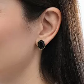 Серьги пусеты SW000095G-280E1 ювелирный сплав_1